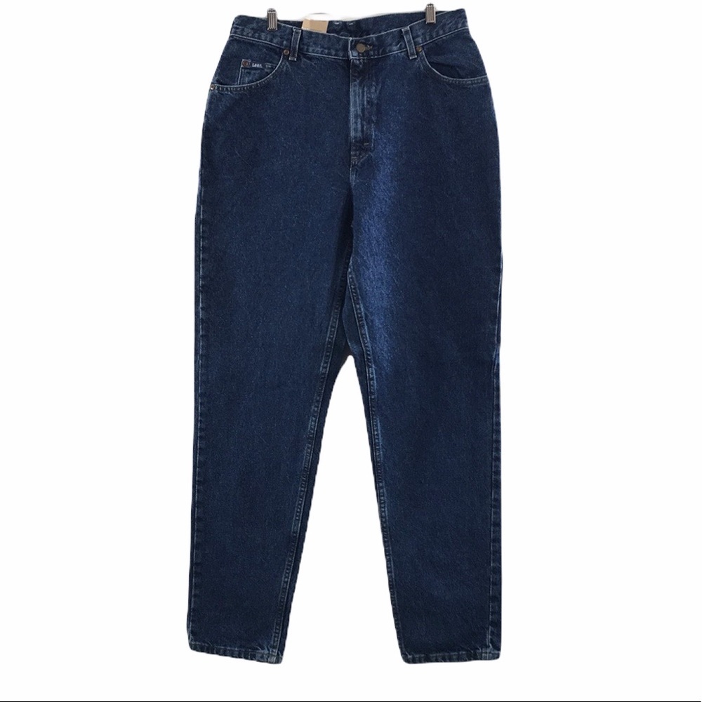 Lee Vintage 94 Relaxed Tapered Leg Jeans Dark Stone Mom 16 Long Cotton High Rise